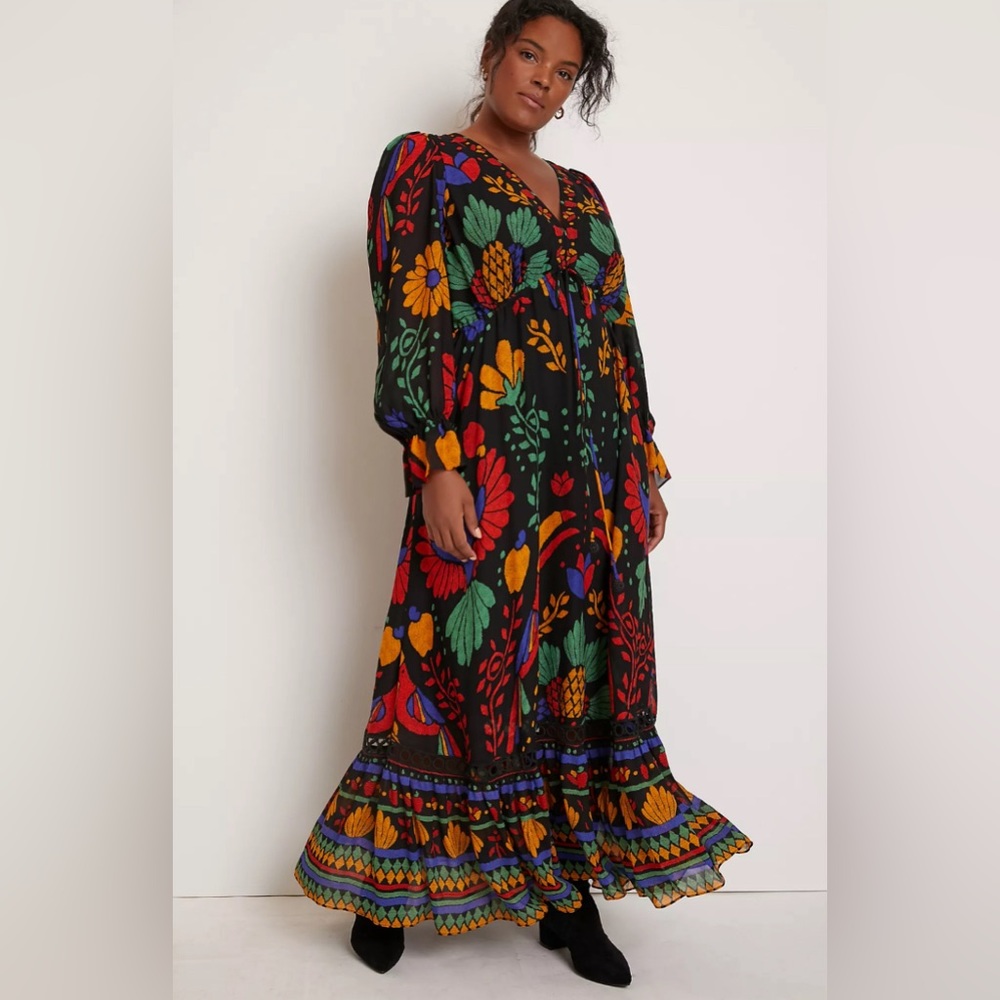 Worn Once - FARM RIO GEORGETTE MAXI DRESS
